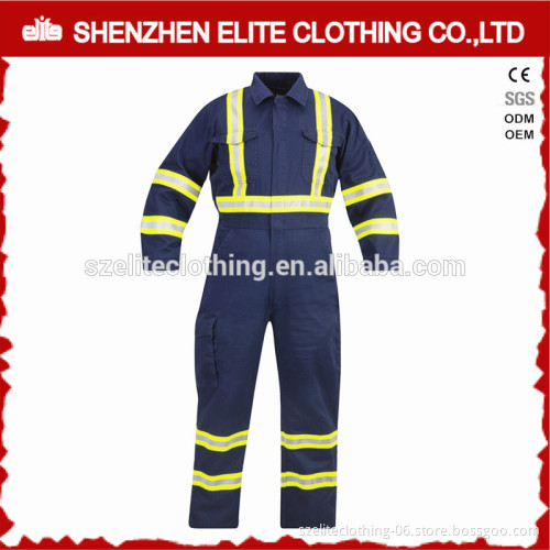 China Manufacturer Blue Cotton Flame Retardant Roadway Coveralls